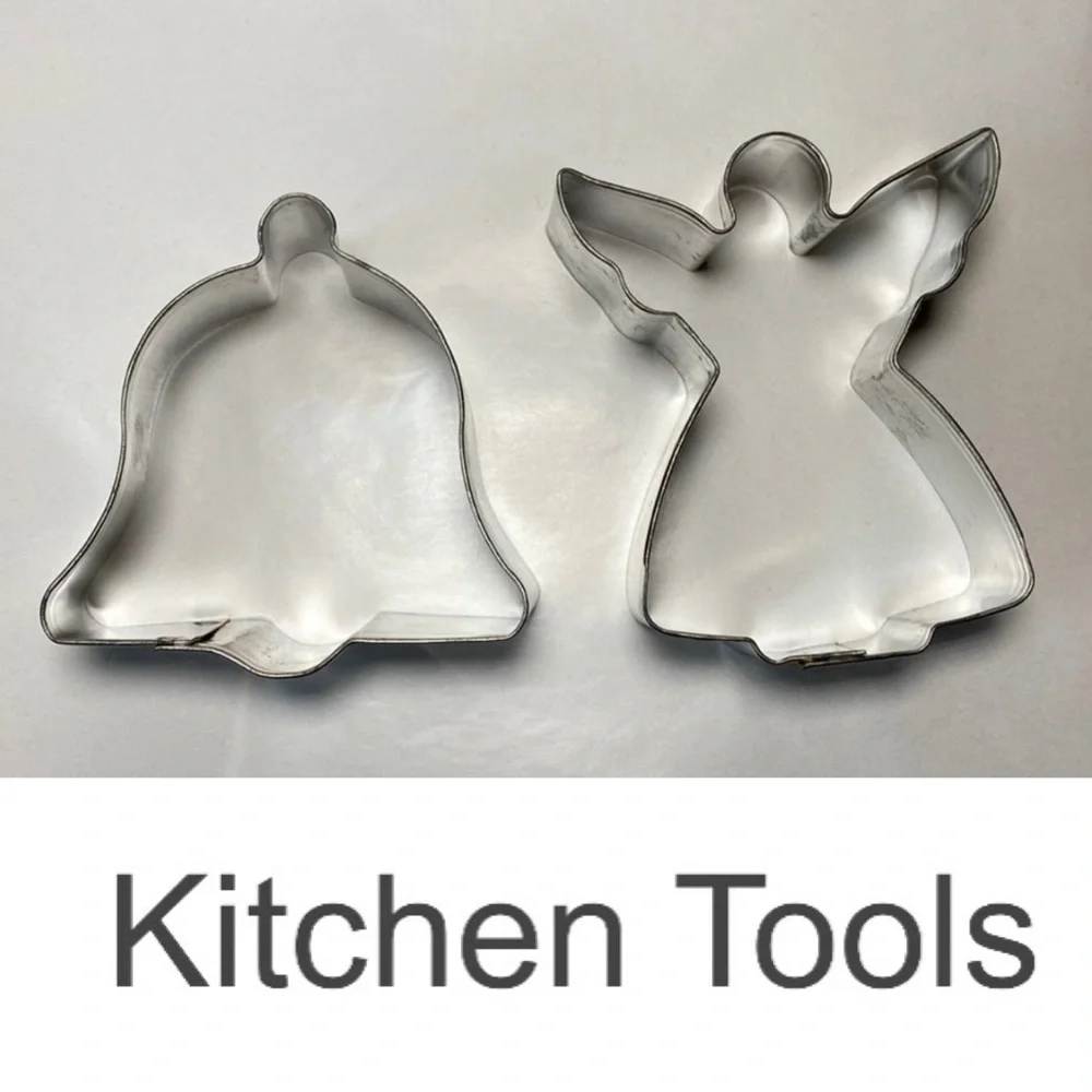 Vintage Angel Bell Cookie Cutters Set of 2